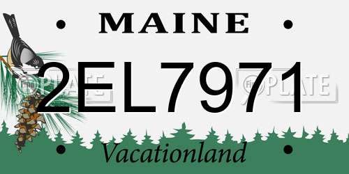 2EL7971 Maine License Plate
