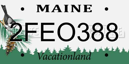 2FEO388 Maine License Plate