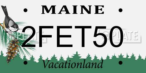 2FET50 Maine License Plate
