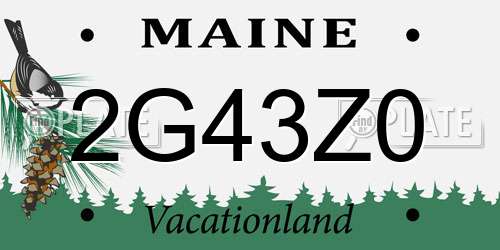 2G43Z0 Maine License Plate