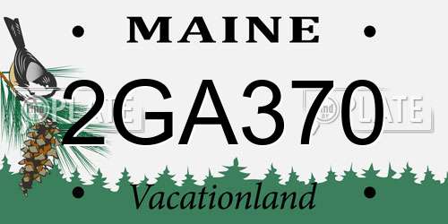 2GA370 Maine License Plate
