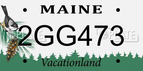 2GG473 Maine License Plate