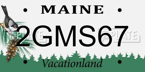 2GMS67 Maine License Plate