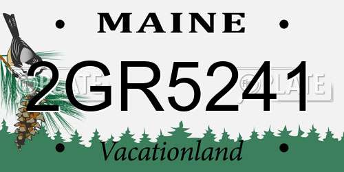 2GR5241 Maine License Plate