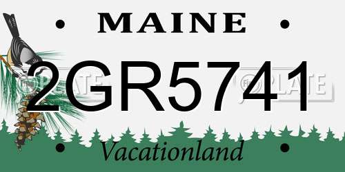 2GR5741 Maine License Plate