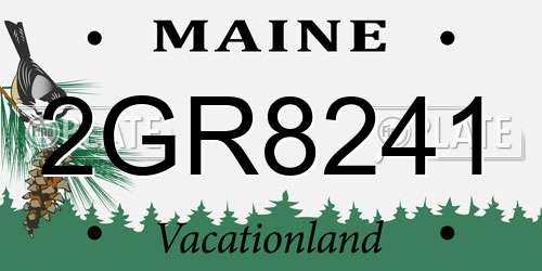 2GR8241 Maine License Plate
