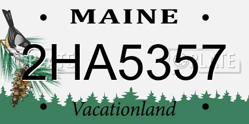 2HA5357 Maine License Plate