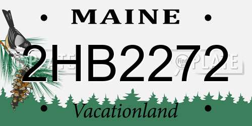 2HB2272 Maine License Plate