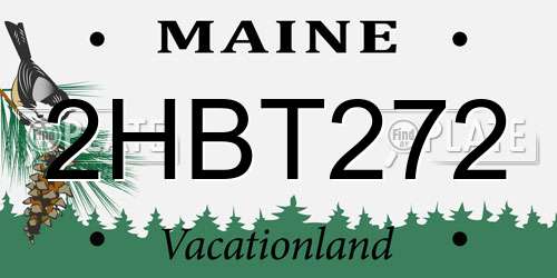2HBT272 Maine License Plate
