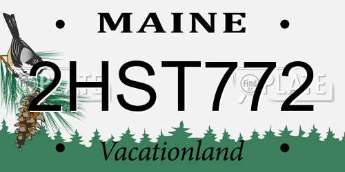 2HST772 Maine License Plate