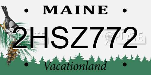 2HSZ772 Maine License Plate