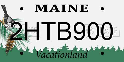 2HTB900 Maine License Plate