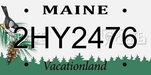 2HY2476 Maine License Plate