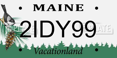 2IDY99 Maine License Plate