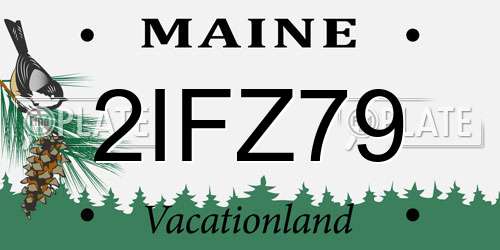 2IFZ79 Maine License Plate