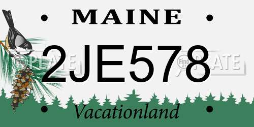 2JE578 Maine License Plate