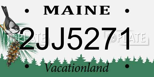 2JJ5271 Maine License Plate