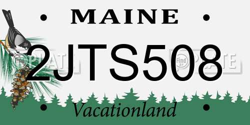 2JTS508 Maine License Plate