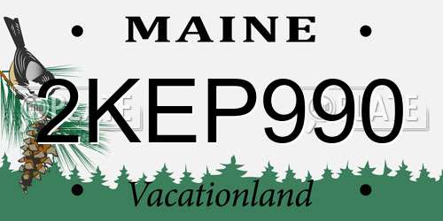 2KEP990 Maine License Plate