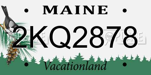 2KQ2878 Maine License Plate