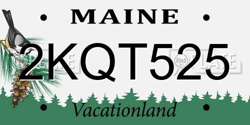 2KQT525 Maine License Plate