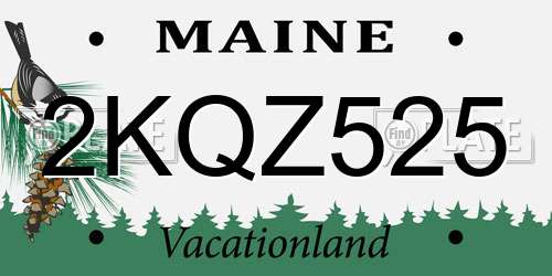 2KQZ525 Maine License Plate