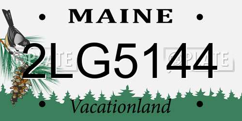 2LG5144 Maine License Plate
