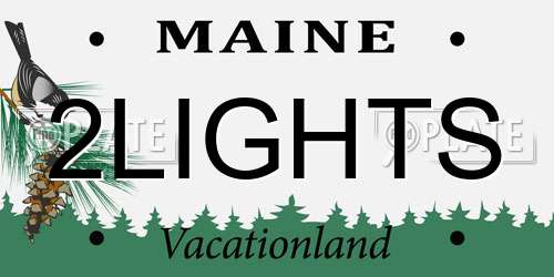 2LIGHTS Maine License Plate