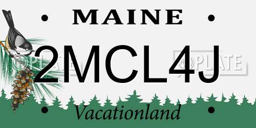 2MCL4J Maine License Plate