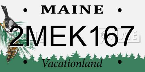 2MEK167 Maine License Plate