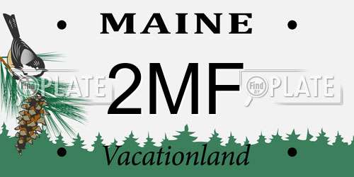 2MF Maine License Plate