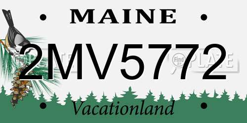 2MV5772 Maine License Plate