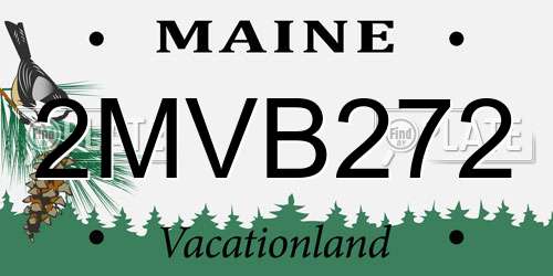 2MVB272 Maine License Plate
