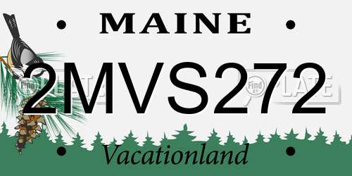 2MVS272 Maine License Plate