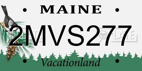2MVS277 Maine License Plate