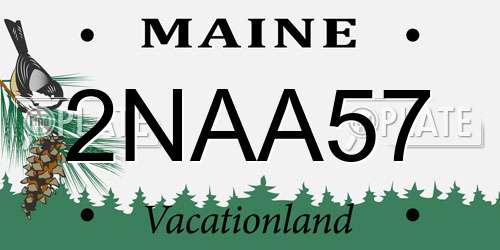 2NAA57 Maine License Plate