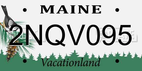 2NQV095 Maine License Plate