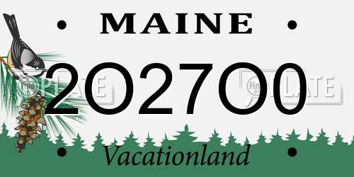 2O27O0 Maine License Plate