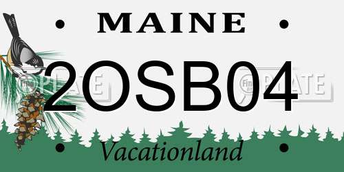 2OSB04 Maine License Plate