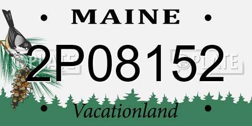 2P08152 Maine License Plate