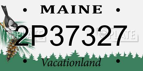 2P37327 Maine License Plate