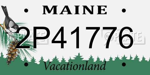 2P41776 Maine License Plate