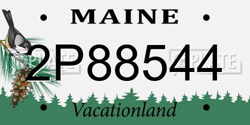 2P88544 Maine License Plate