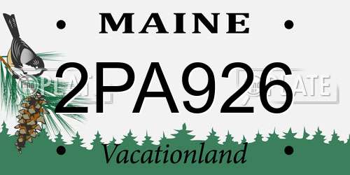 2PA926 Maine License Plate