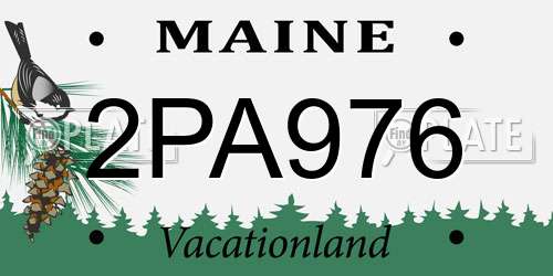 2PA976 Maine License Plate