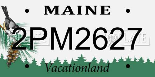 2PM2627 Maine License Plate