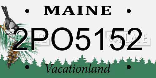 2PO5152 Maine License Plate