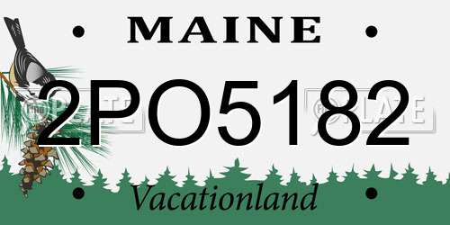 2PO5182 Maine License Plate