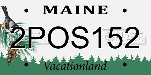 2POS152 Maine License Plate