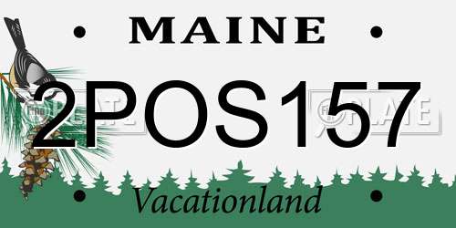 2POS157 Maine License Plate